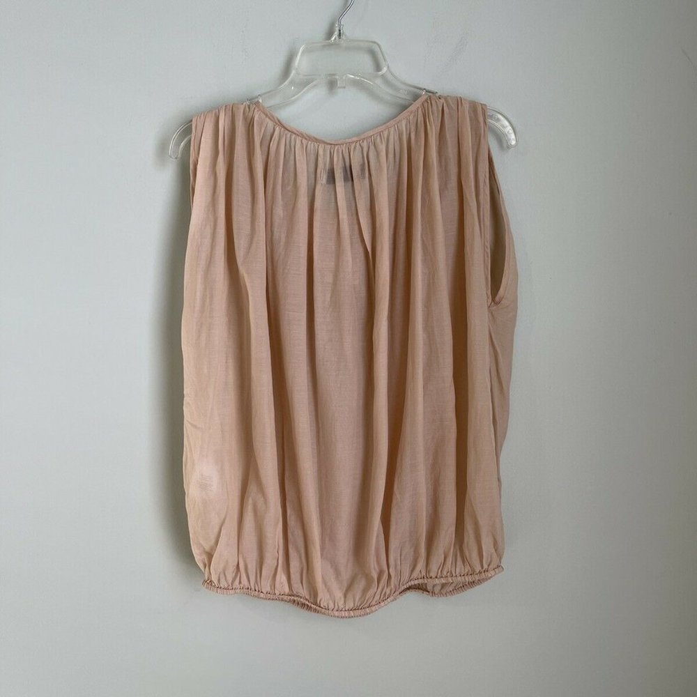 By Malene Birger Pink Embellished Sheer Sleeveless Amory Blouse - Picture 3 of 5